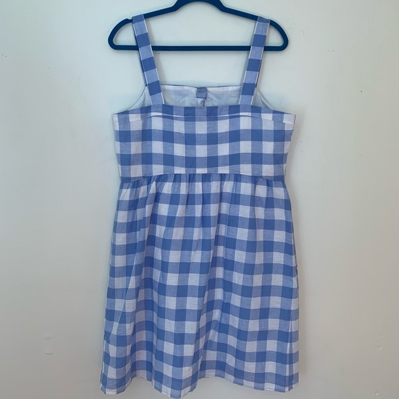 NWT J Crew Gingham Blue Dress - Picture 3 of 4